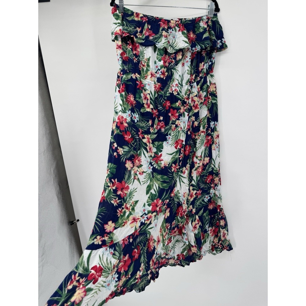 Sofia Vergara XL Strapless Maxi Dress Ruffle tropical vacation resort beach - Picture 11 of 12